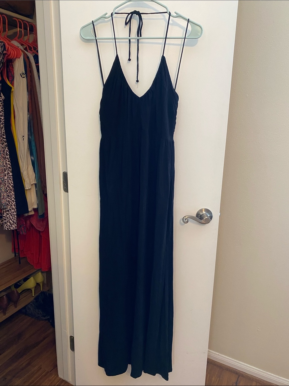 Old Navy Black Maxi Halter Dress
